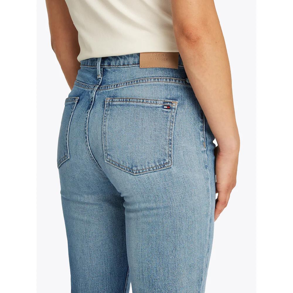 Tommy Hilfiger Bootcut-Jeans »Bootcut Regular Waist« mittlere normale Leibhöhe mit Bügelfalten mit Nieten VIP-Rabatte