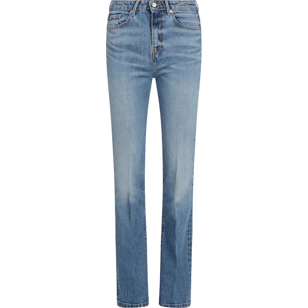 Tommy Hilfiger Bootcut-Jeans »Bootcut Regular Waist« mittlere normale Leibhöhe mit Bügelfalten mit Nieten VIP-Rabatte