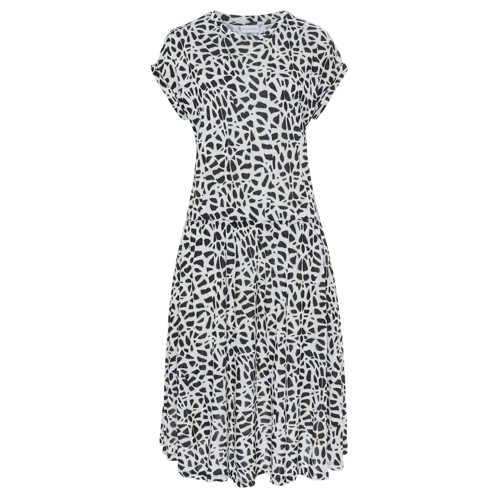 LASCANA Jerseykleid mit Animalprint kurzärmliges Sommerkleid casual-chic Wochenangebot