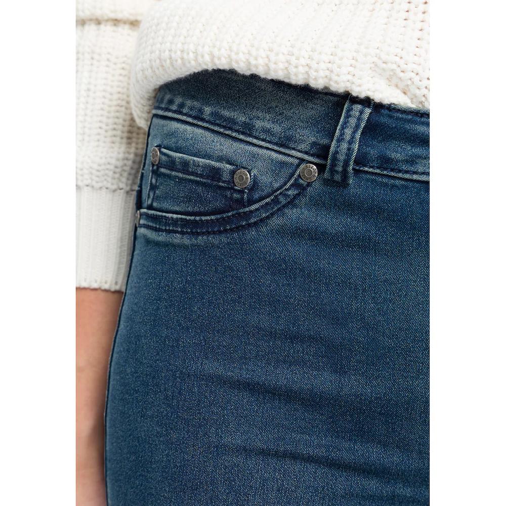Arizona Bootcut-Jeans »Ultra Stretch« ausgestellte Beinform Used-Waschung hohe Leibhöhe Neueste Stile