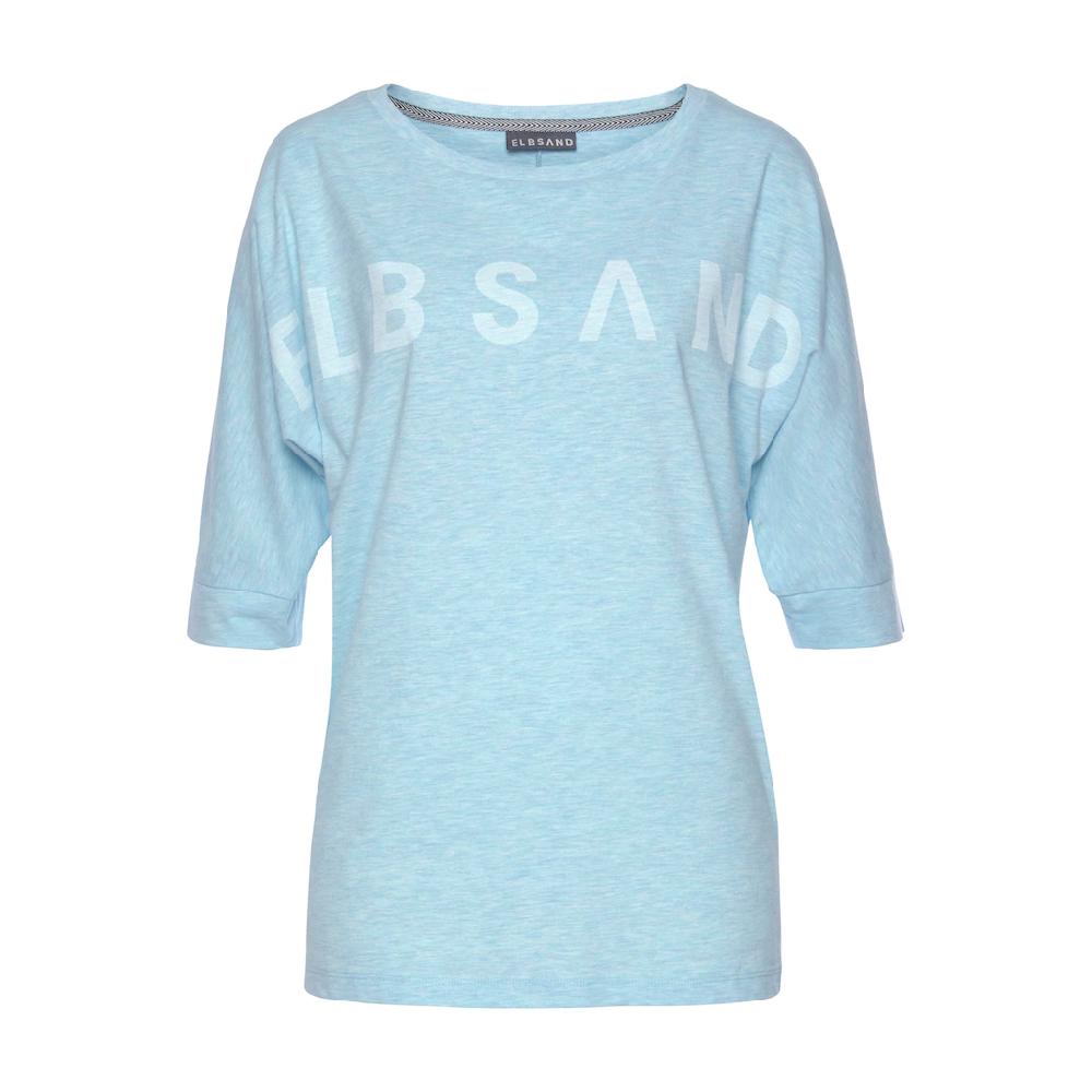 Elbsand Rundhals-Shirt »Iduna« mit Logodruck Baumwoll-Mix lockere Passform Zeitbegrenzte Promotion