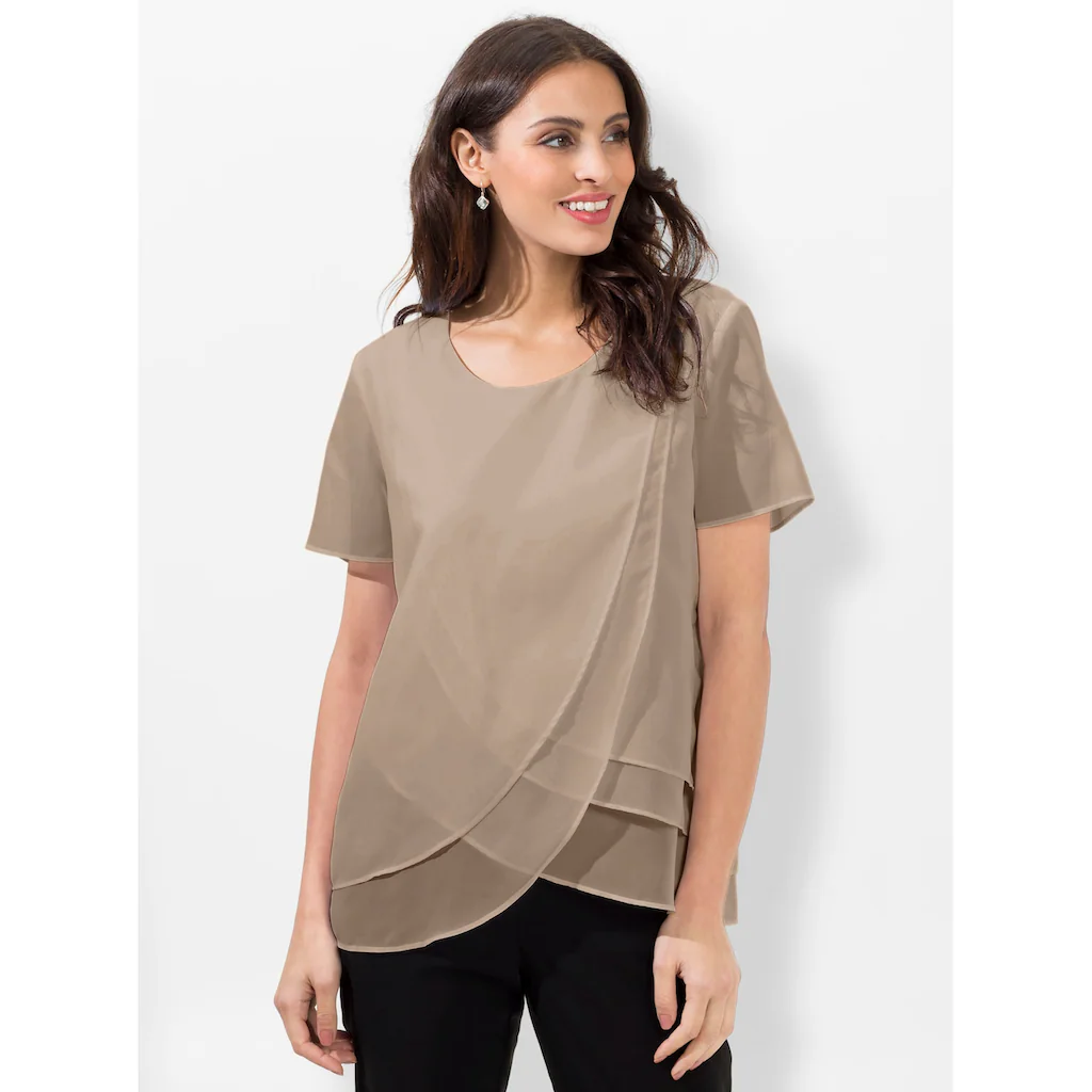 Lady Georgettebluse Kostenloser Versand international