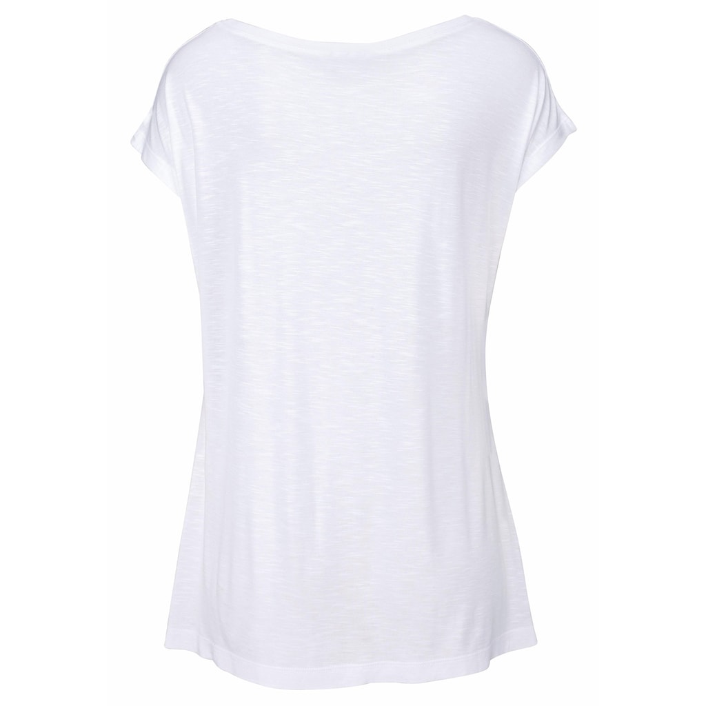 LASCANA Strandshirt mit Print und glänzendem Effekt Ethno-Look casual 2025