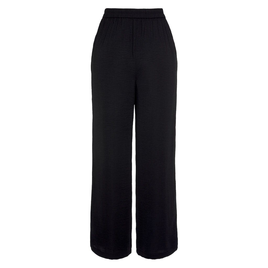 LASCANA Palazzohose mit Zierknöpfen und bequemen Bund elegante Stoffhose mit Taschen Hotsell