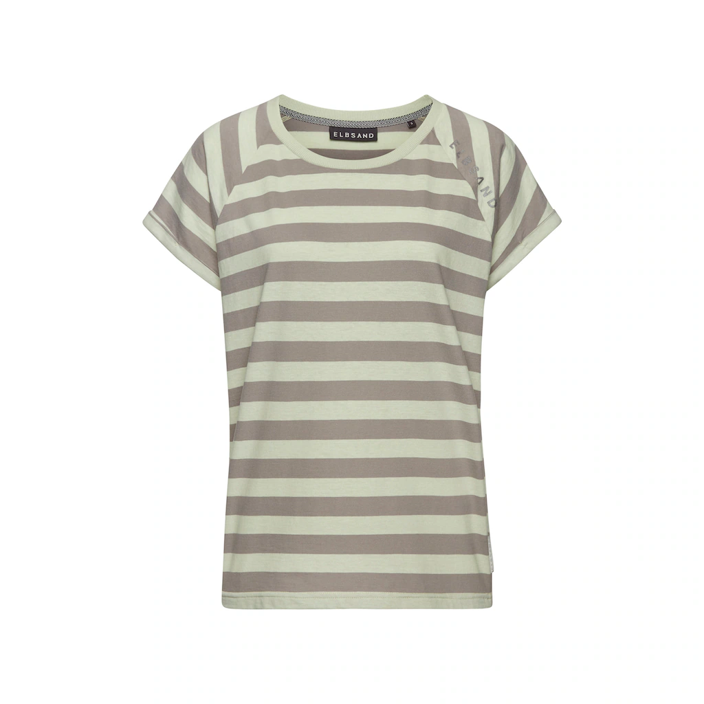 Elbsand T-Shirt »Calisa« mit Streifenmuster sportliches Kurzarmshirt aus Baumwoll-Mix Günstiger Verkauf