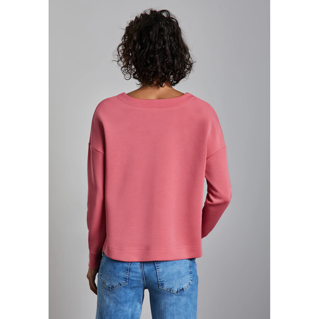 STREET ONE Langarmshirt mit V-Ausschnitt Kostenloser Versand