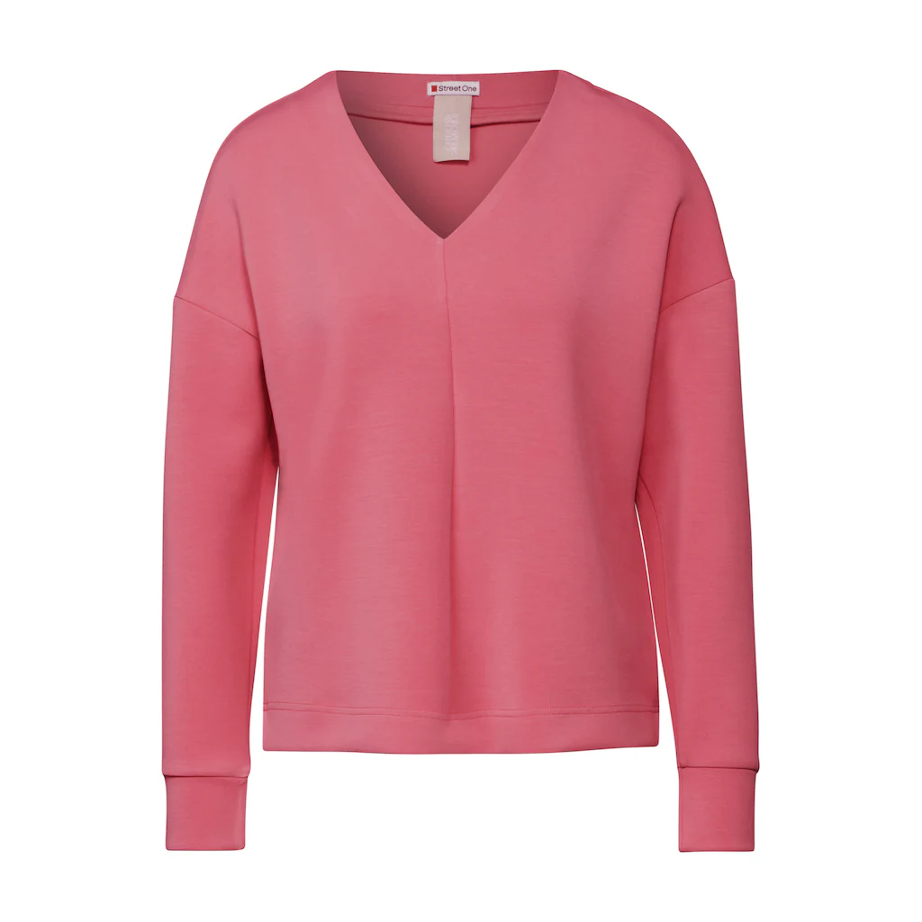 STREET ONE Langarmshirt mit V-Ausschnitt Kostenloser Versand