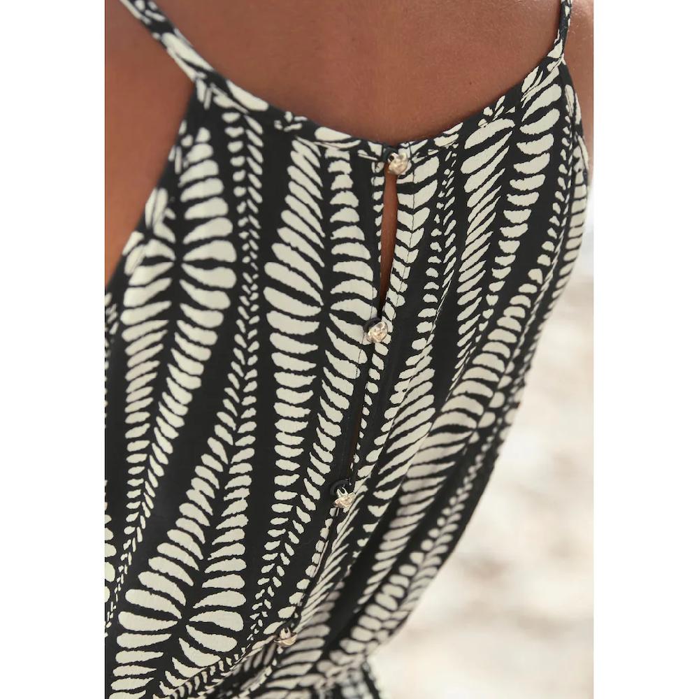 LASCANA Maxikleid aus gewebter Viskose im Alloverprint luftiges Sommerkleid Sonderangebot