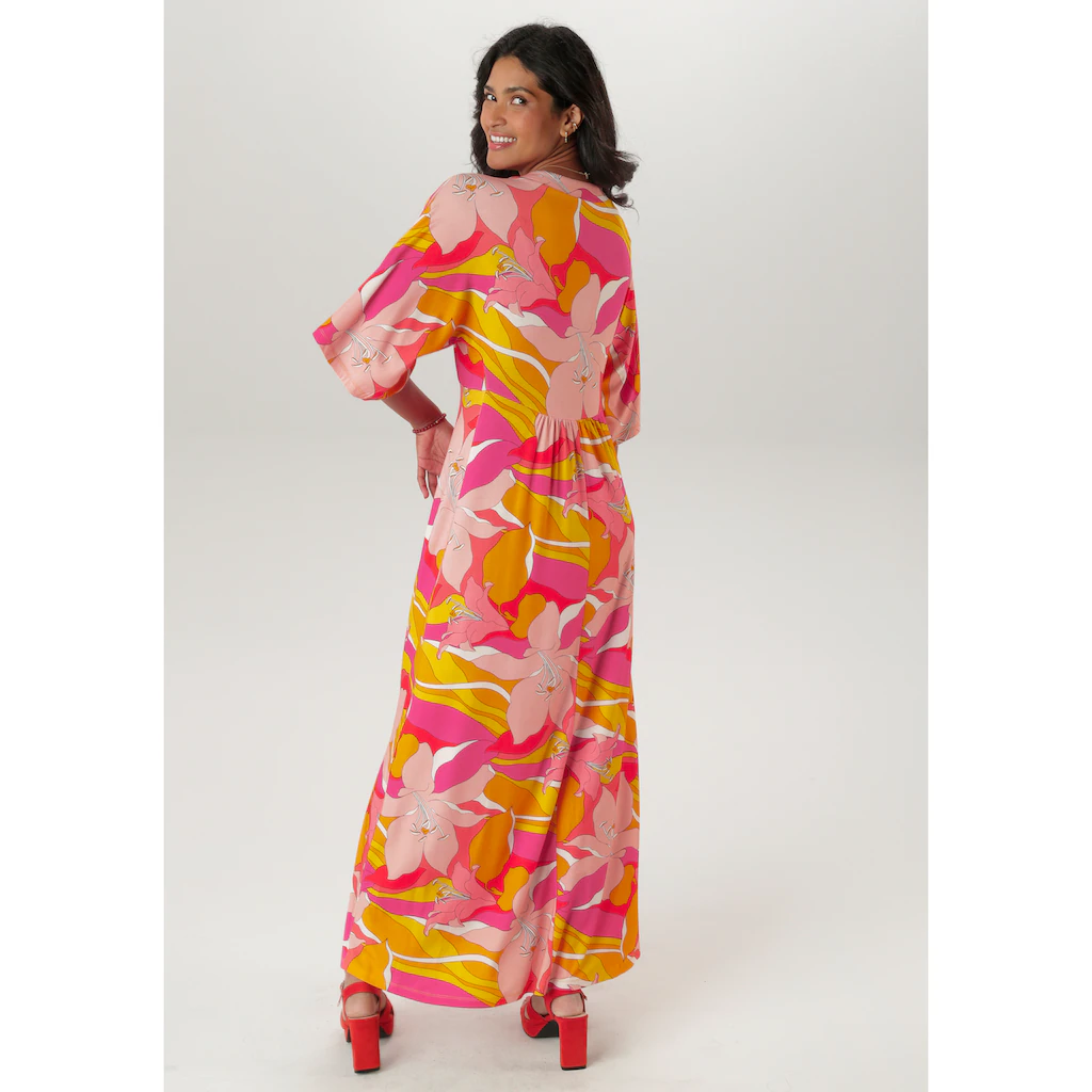Aniston SELECTED Maxikleid mit weiten 3/4-langen Ärmeln - NEUE KOLLEKTION Günstig kaufen