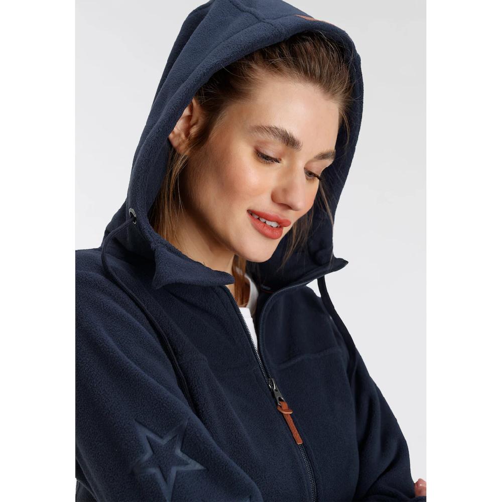 KangaROOS Fleecejacke mit Kapuze figurbetonter Schnitt mit Kapuze mit 2-Wege-Reißverschluss Begrenztes Angebot