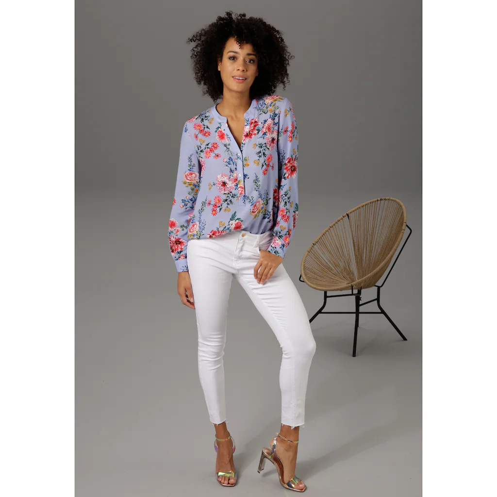 Aniston CASUAL Schlupfbluse mit farbenfrohem Blumendruck Vatertagsangebot