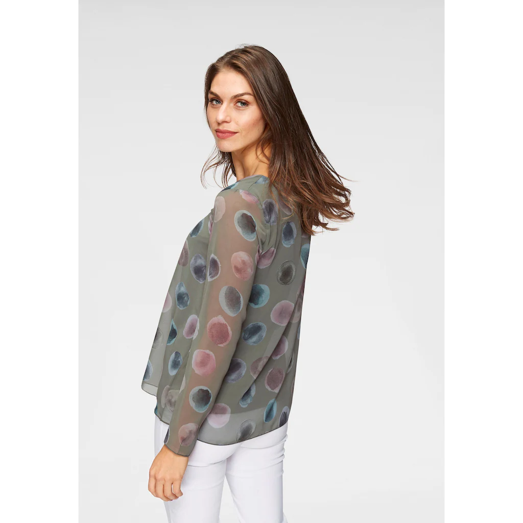 Aniston SELECTED Schlupfbluse mit blickdichtem Jerseyfutter Kauf eins, bekomm eins gratis