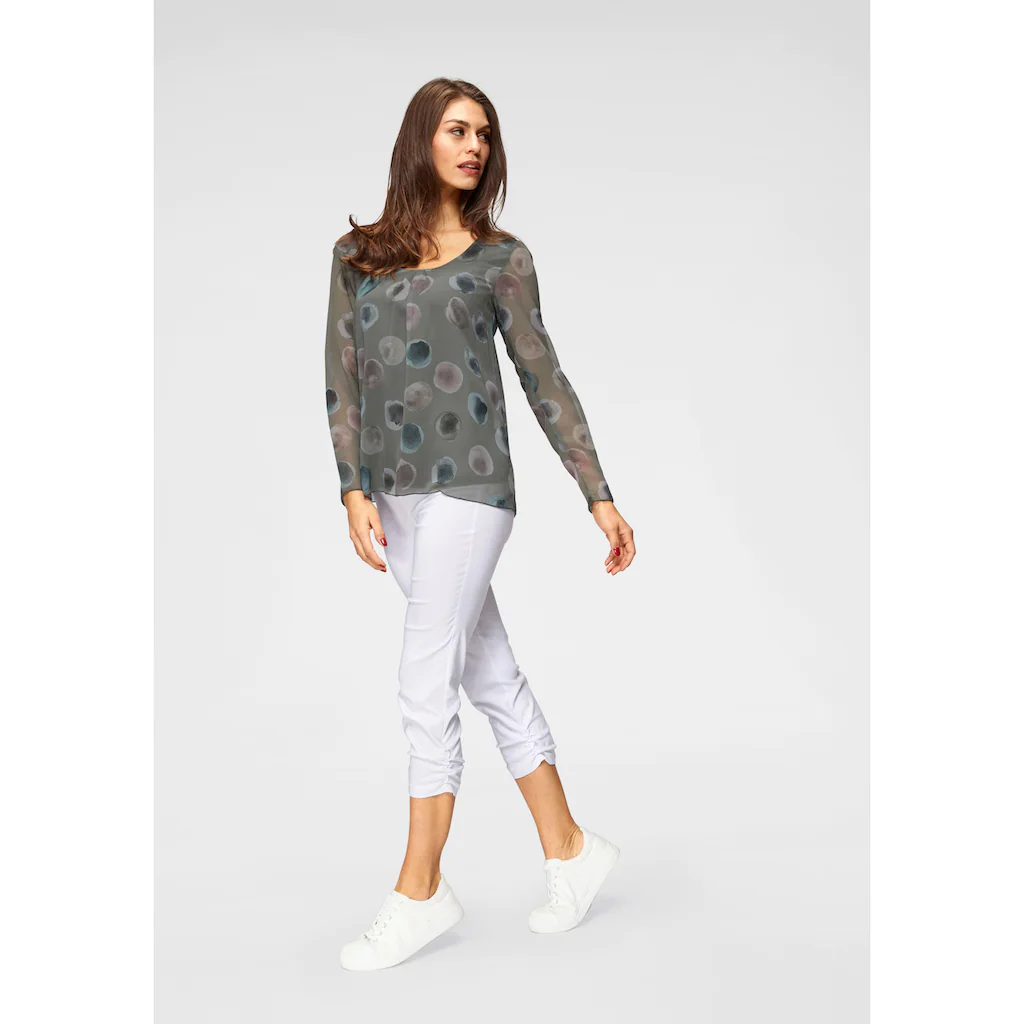 Aniston SELECTED Schlupfbluse mit blickdichtem Jerseyfutter Kauf eins, bekomm eins gratis