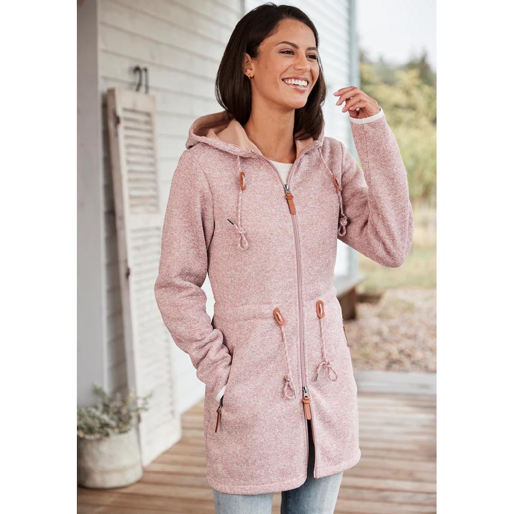 LASCANA Fleecejacke mit Kapuze mit Kapuze Super Sparpreis