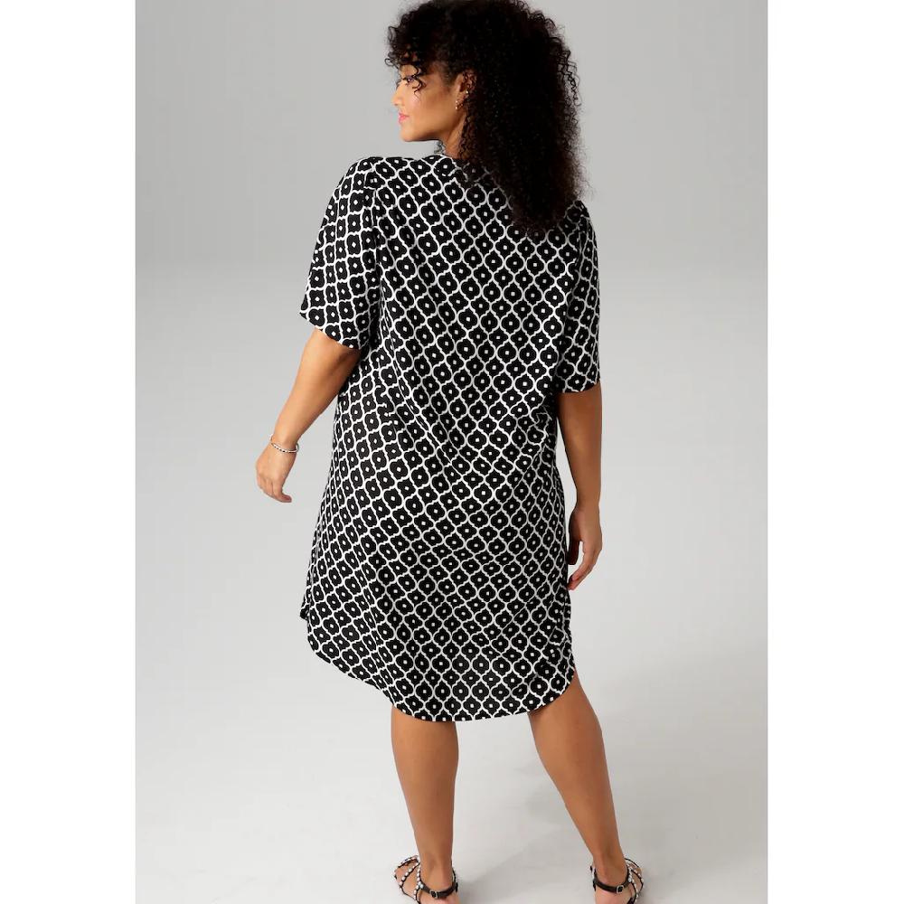 Aniston PLUS Blusenkleid in trendigen Druck - NEUE KOLLEKTION Begrenzte Freigabe