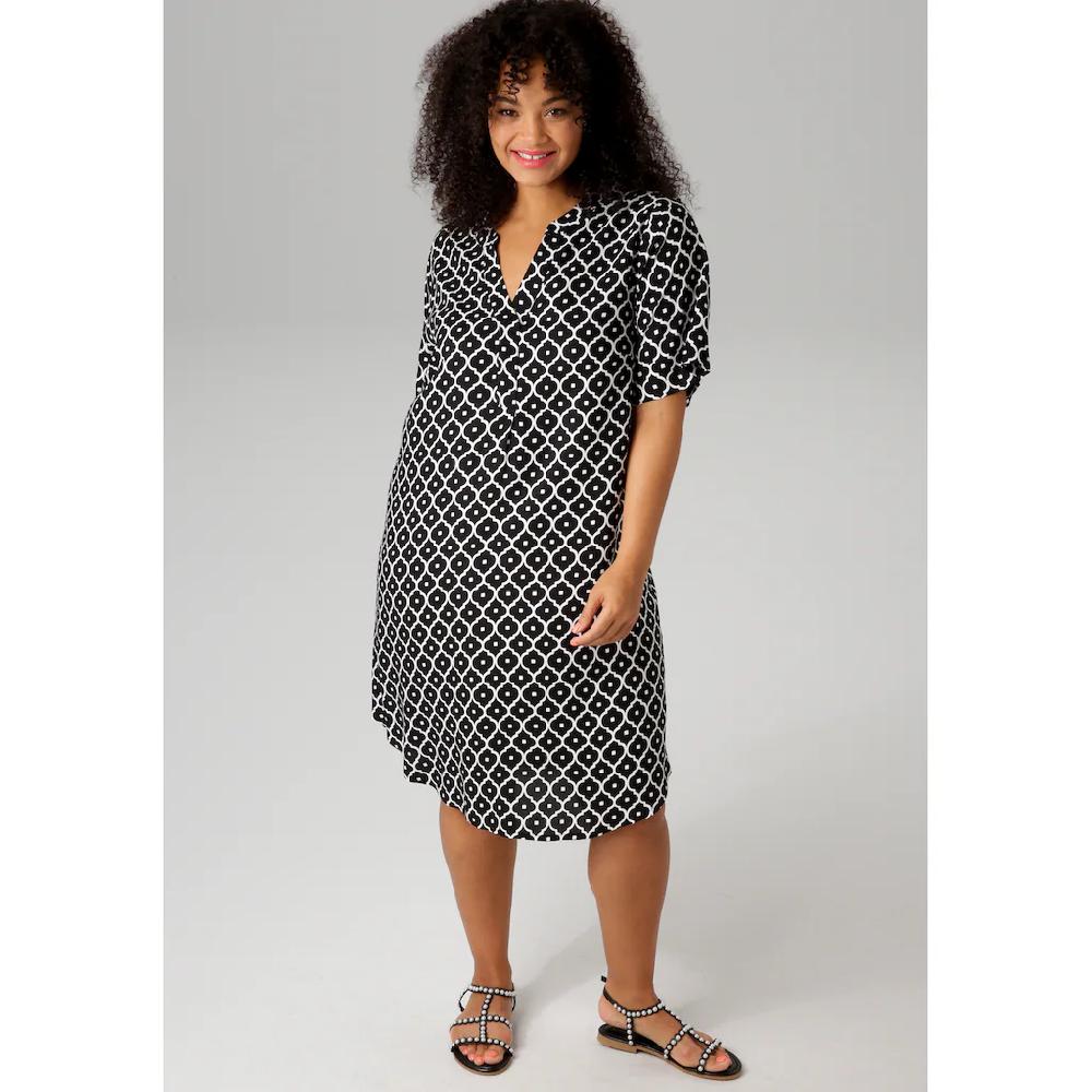 Aniston PLUS Blusenkleid in trendigen Druck - NEUE KOLLEKTION Begrenzte Freigabe