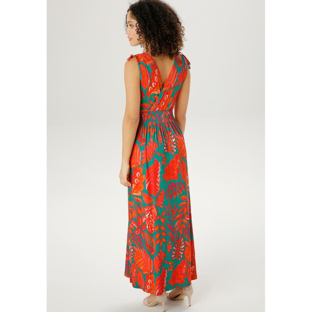 Aniston SELECTED Sommerkleid mit breiten Trägern zum Raffen Letzte 2 Tage