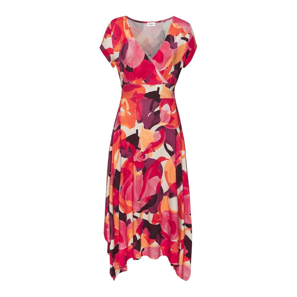 Vivance Midikleid mit Alloverdruck luftiges Sommerkleid in Wickeloptik Strandkleid Sonderangebot der Fabrik