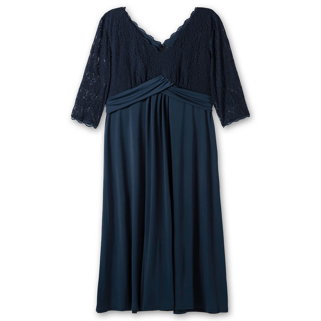 Sheego Abendkleid »Große Größen« mit Oberteil aus floraler Spitze Im Verkauf