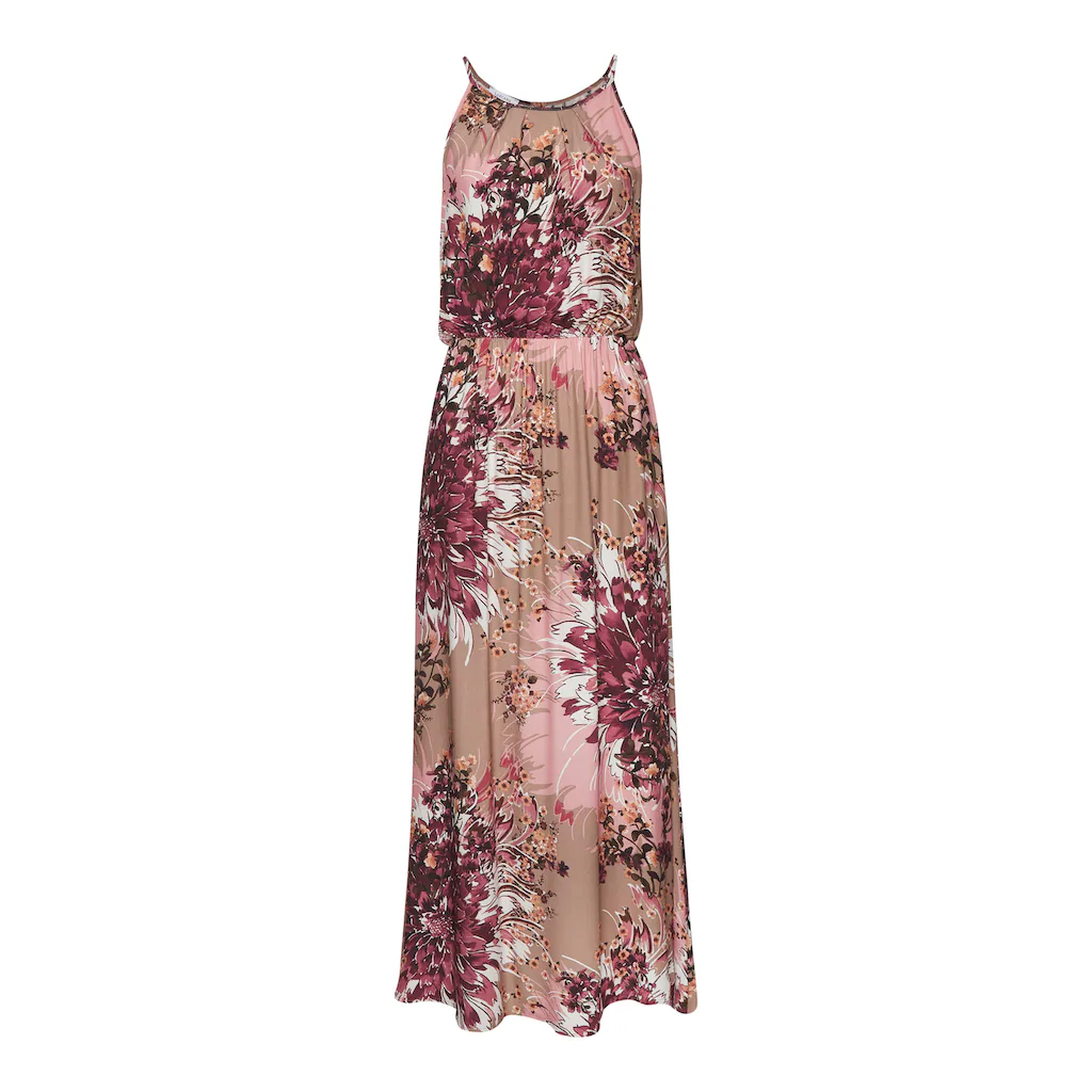 LASCANA Maxikleid mit Alloverdruck luftiges Sommerkleid Strandkleid Schlussverkauf