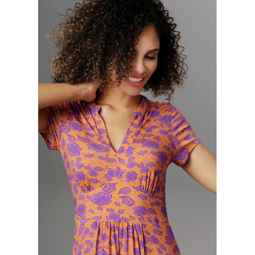 Aniston CASUAL Sommerkleid mit topmodischem Blumendruck Kostenloser Versand