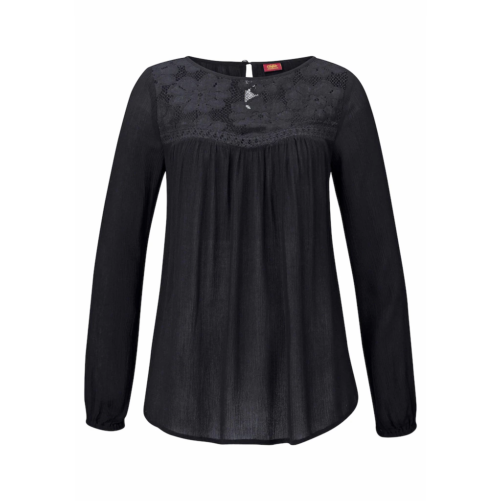 Buffalo Spitzenbluse aus gewebter Viskose sommerlich Boho-Style Limitierter Zeitrabatt