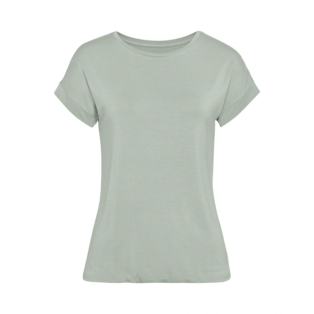 Vivance Kurzarmshirt »mit Gummizug im Bund« aus weichem Viskose-Stretch Fabrik Onlineshop