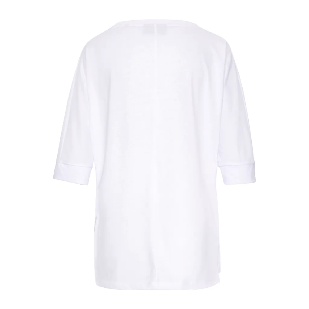 Elbsand Rundhals-Shirt »Iduna« mit Logoprint Baumwoll-Mix lockere Passform Fabrikpreis