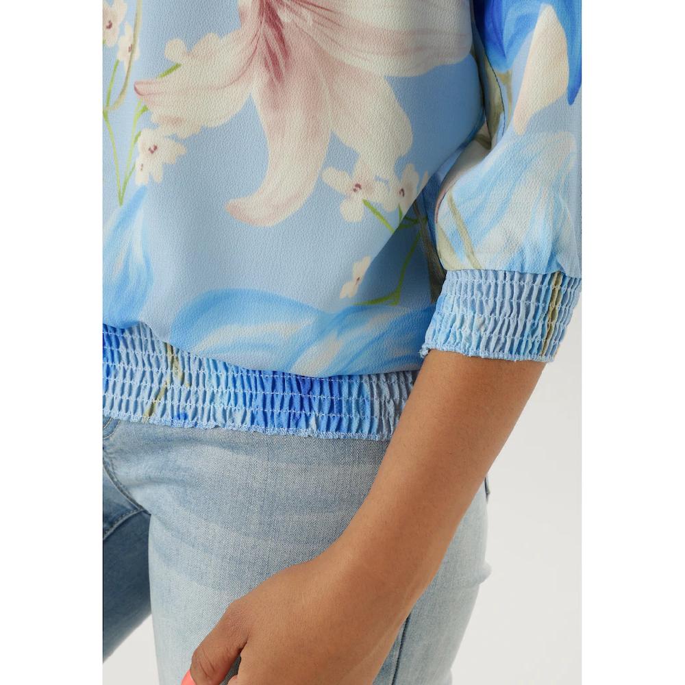 Aniston SELECTED Schlupfbluse mit Smokbündchen und allover Blumenmuster - NEUE KOLLEKTION Sonderangebot
