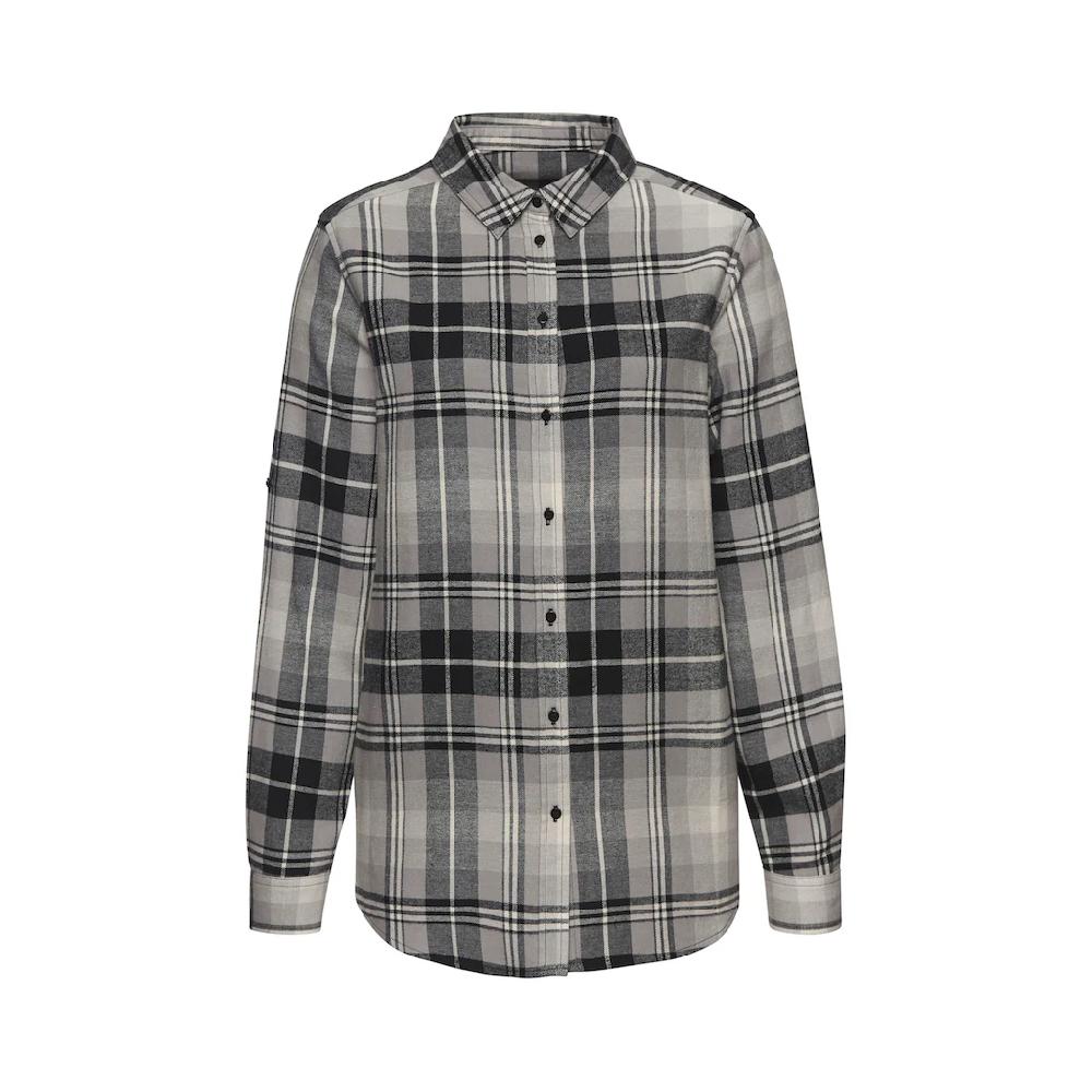 Buffalo Hemdbluse aus weichem Flanell mit Blusenkragen Flanellhemd Karobluse Preisnachlass