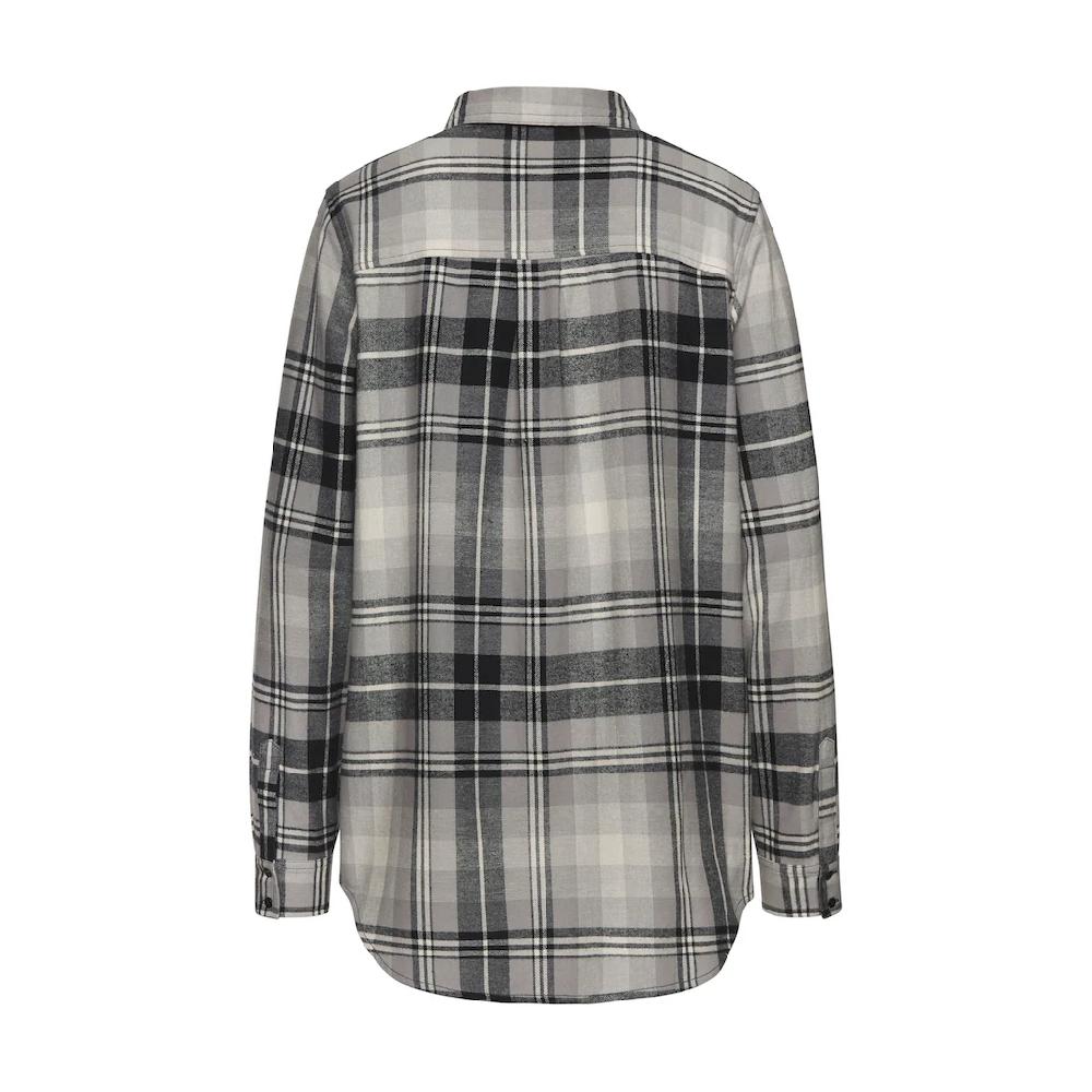 Buffalo Hemdbluse aus weichem Flanell mit Blusenkragen Flanellhemd Karobluse Preisnachlass