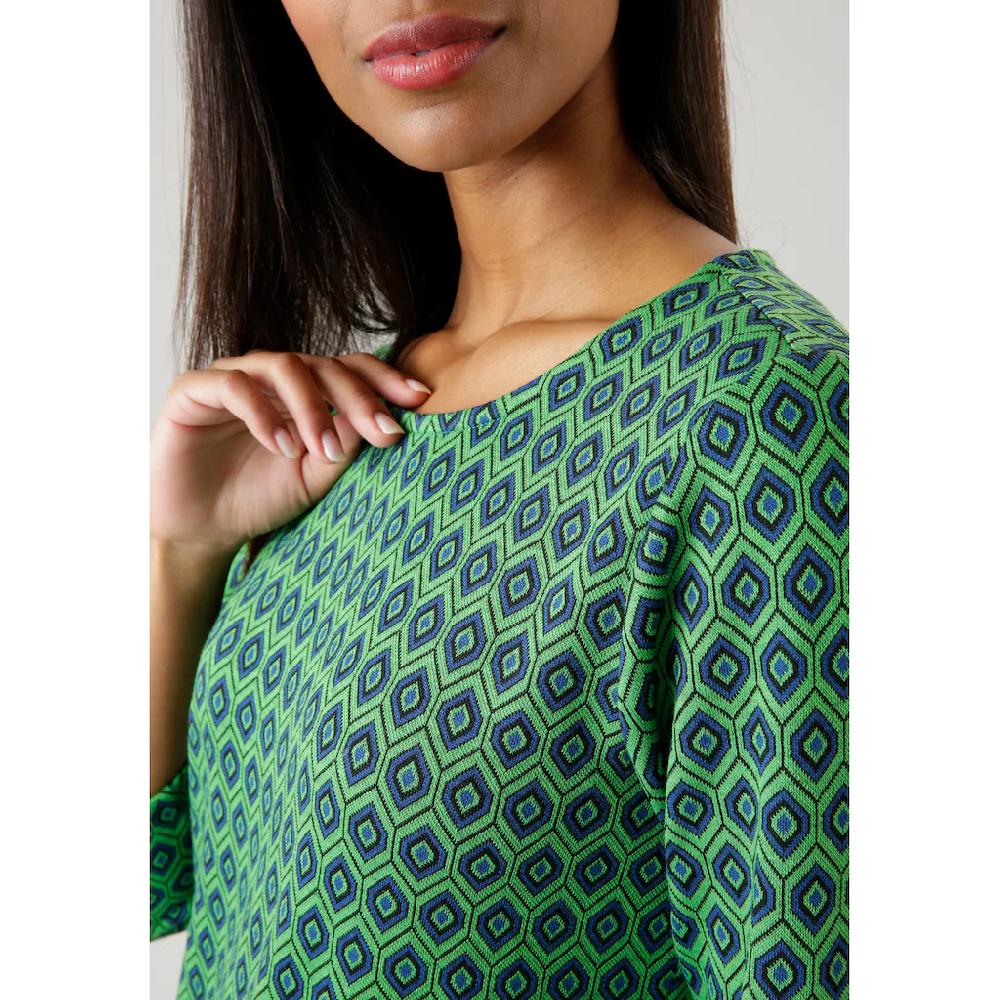 Aniston SELECTED Jerseykleid mit trendy Retromuster Weihnachtsangebot