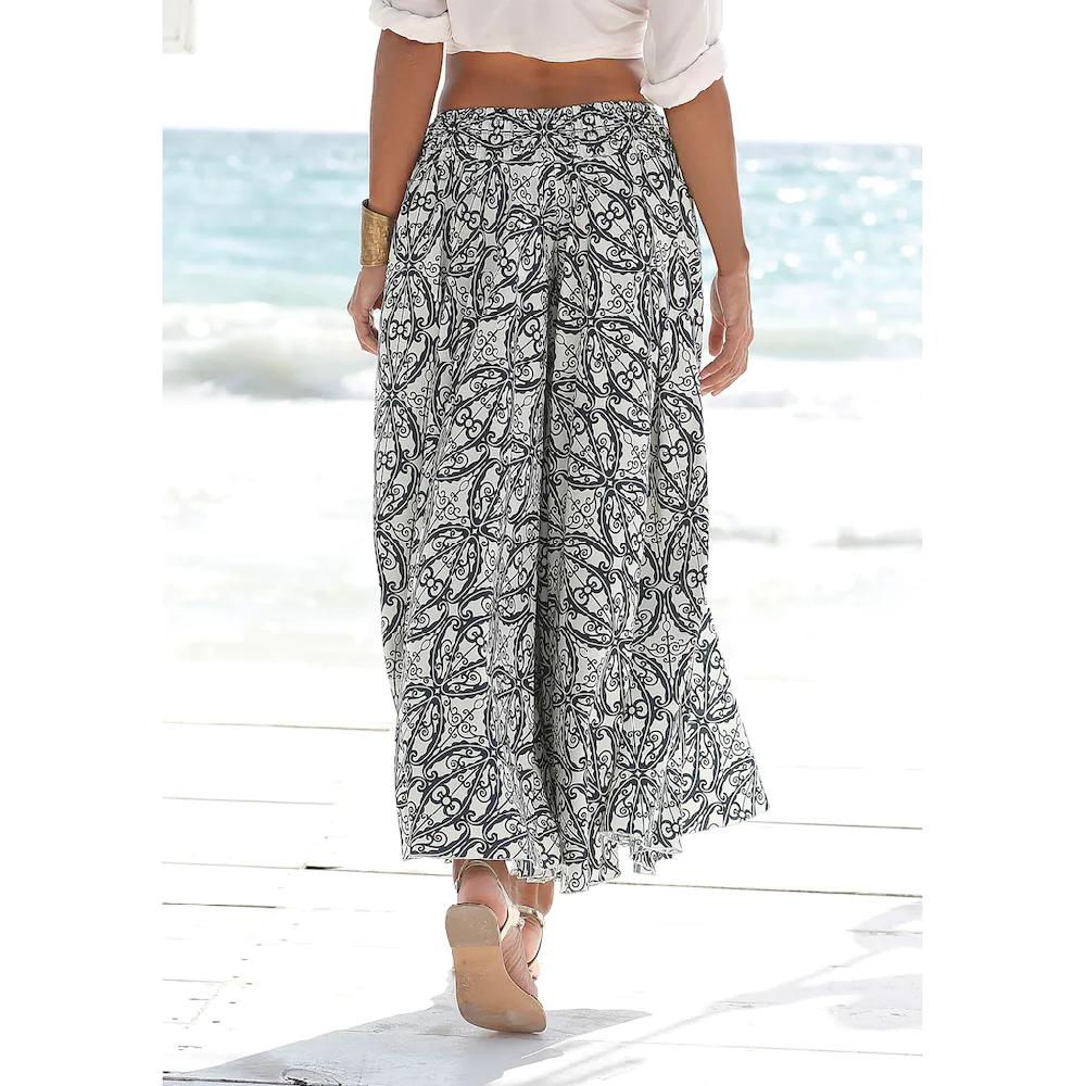 LASCANA Hosenrock mit Alloverdruck Culotte extraweites Bein Muttertagsangebot