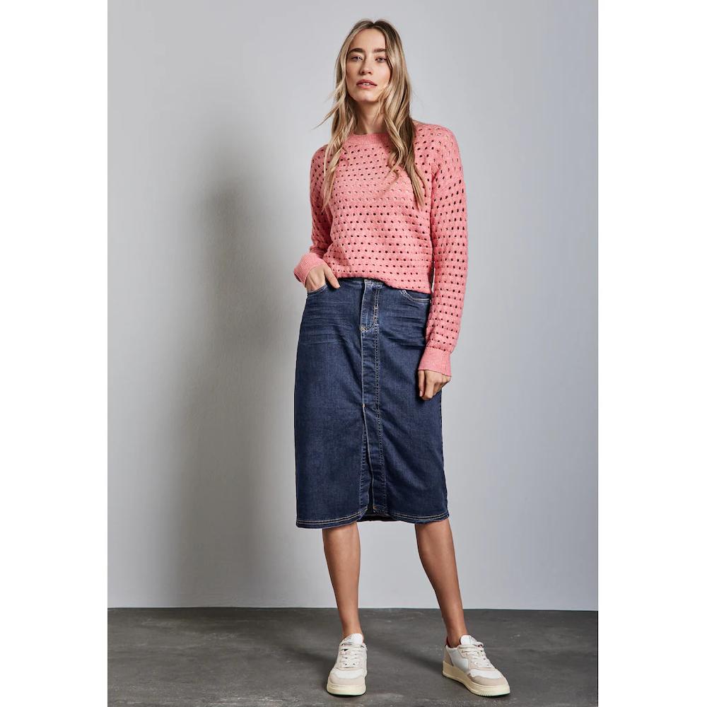 STREET ONE Jeansrock aus Baumwolle mit Stretchanteil Blitzangebot