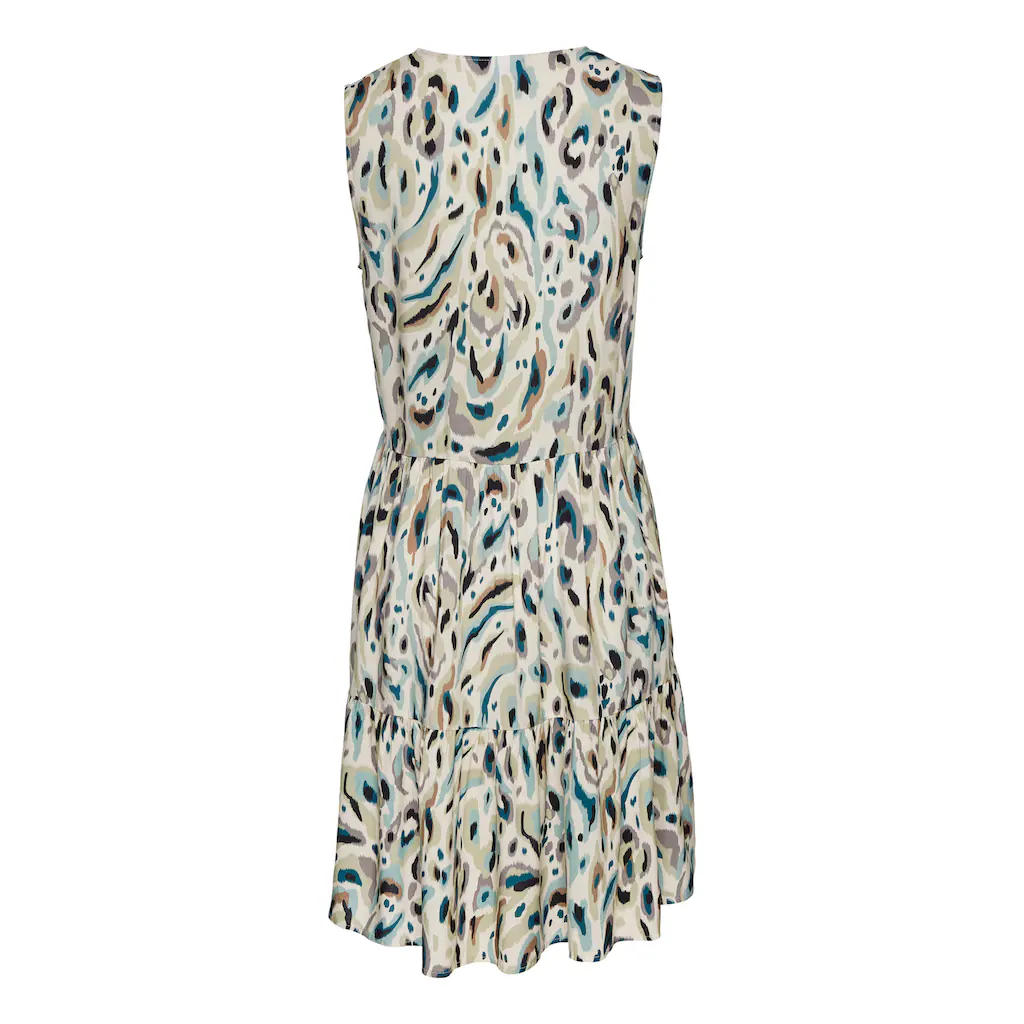 LASCANA Druckkleid mit Raffungen im Rockteil Sommerkleid mit Knopfleiste Strandkleid Große Rabatte