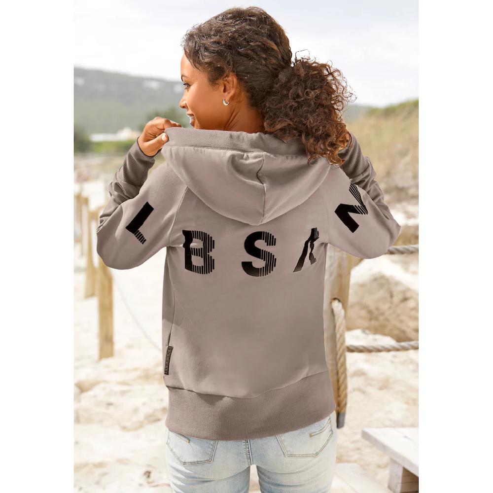 Elbsand Sweatjacke »Kekoa« mit großem Logodruck hinten bequeme Freizeitjacke mit Taschen Bestseller