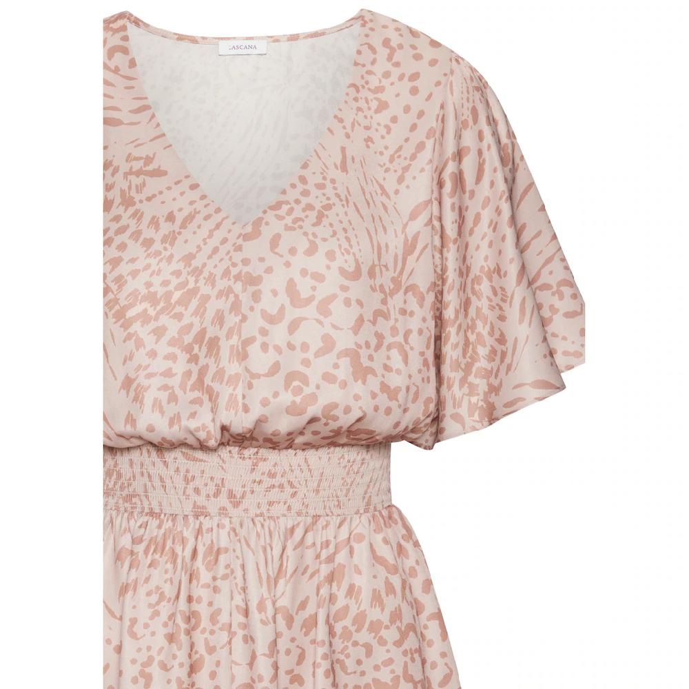 LASCANA Sommerkleid mit Animalprint und Fledermausärmeln Satinoptik elastisch Kauf eins, bekomm eins gratis