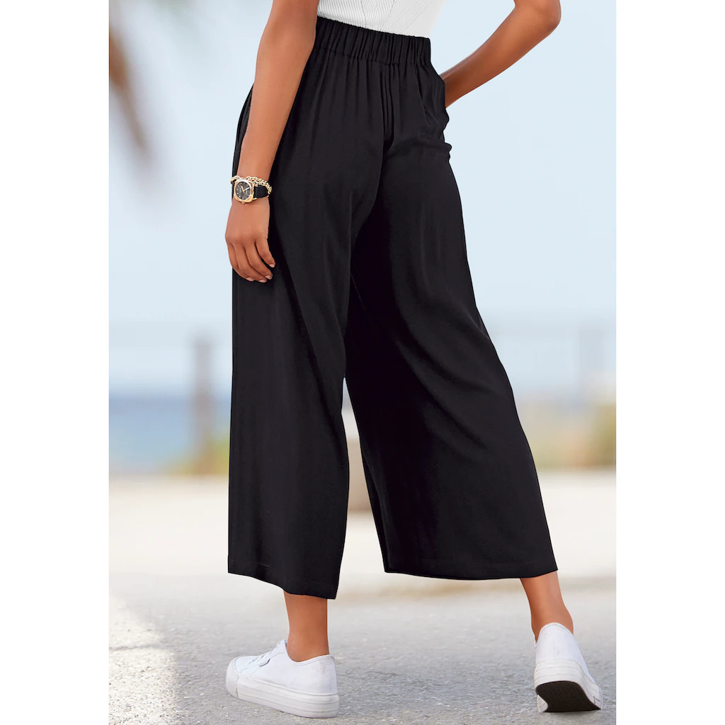 LASCANA Culotte mit Taschen weites Bein luftige Viskose sommerlich modisch VIP-Rabatte