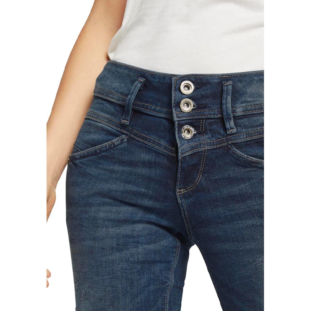 TOM TAILOR Slim-fit-Jeans »Alexa Slim« mit Knopfleiste und dekorativ gesteppter Passe Letzter Tag