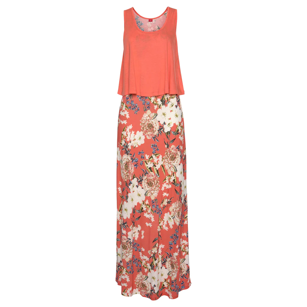 s.Oliver Maxikleid im Lagen-Look mit Blumenprint Sommerkleid Strandkleid Bis zu 65% Rabatt