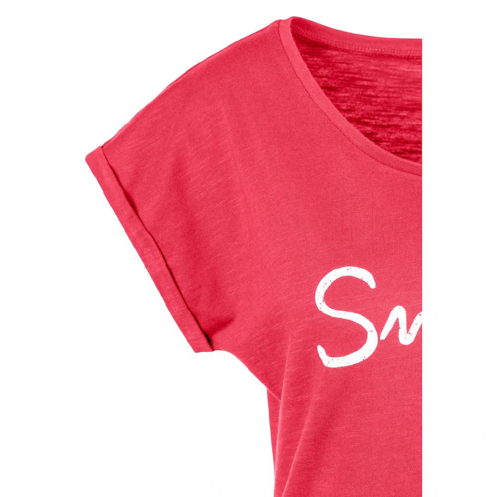 Beachtime T-Shirt »mit Frontdruck "Smile"« aus weicher Baumwoll-Qualität Discount Store für neue Produkte