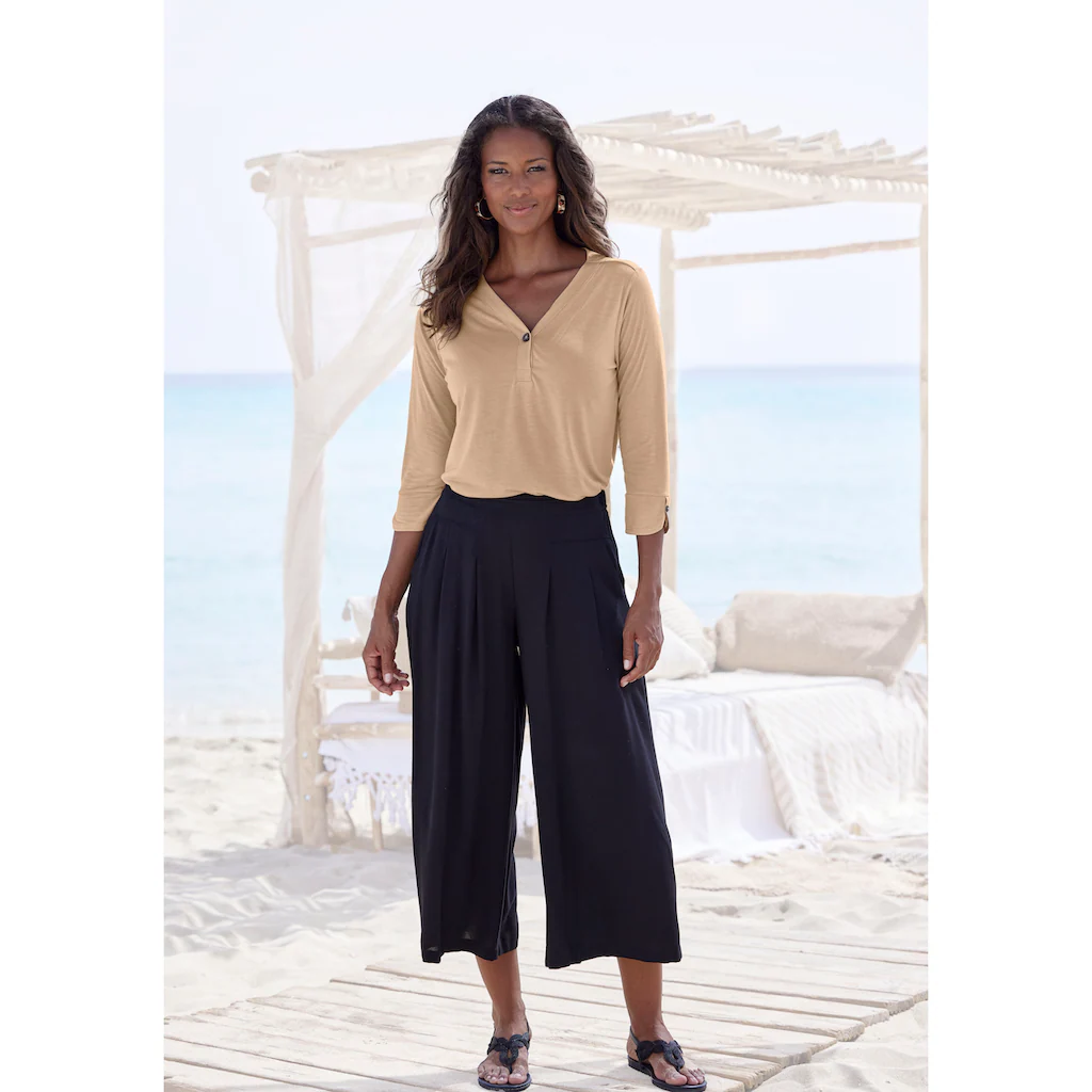 LASCANA Blusenshirt »mit Knopfdetails« aus weicher Qualität mit Viskose Black Friday Preise
