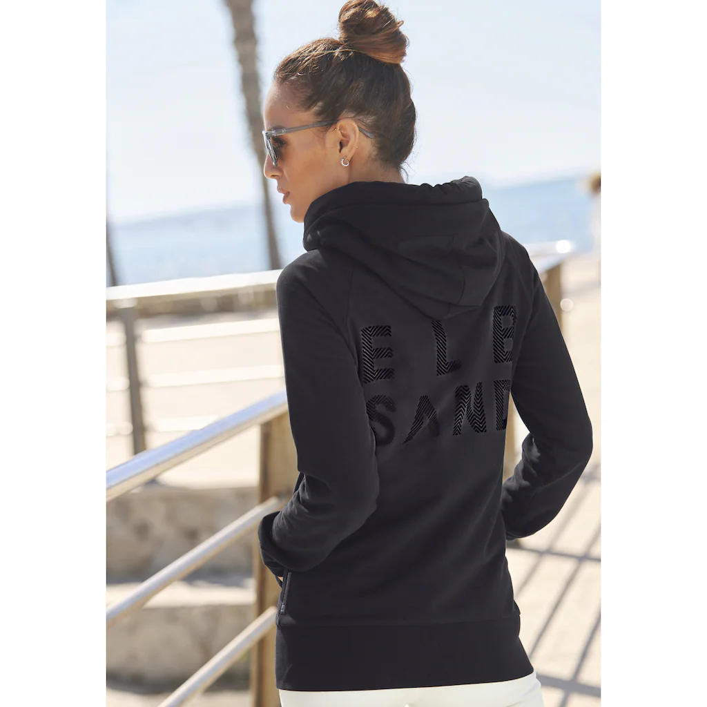 Elbsand Kapuzensweatjacke »Kria« mit Logodruck hinten lässige Freizeitjacke mit Taschen 50% Rabatt für begrenzte Zeit