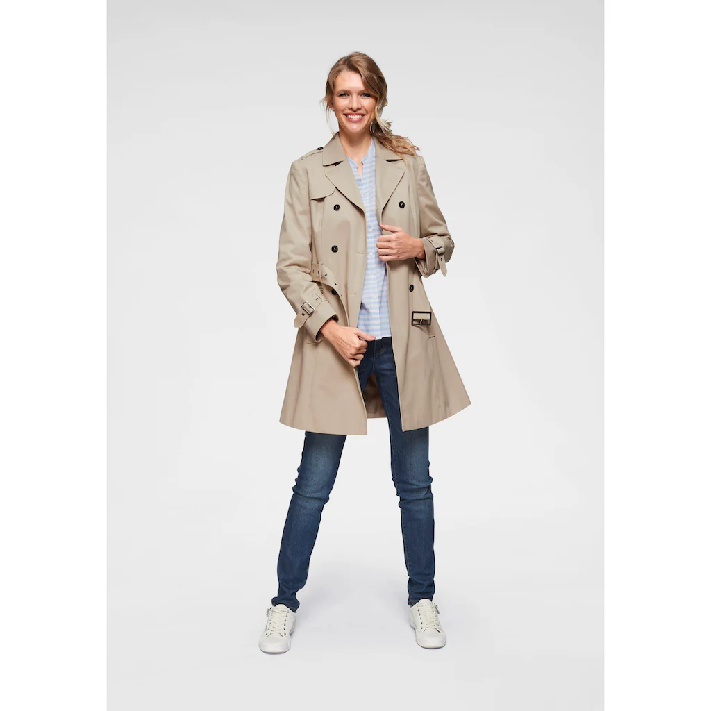 Aniston CASUAL Trenchcoat mit Gürtel zum Regulieren Fabrikverkauf