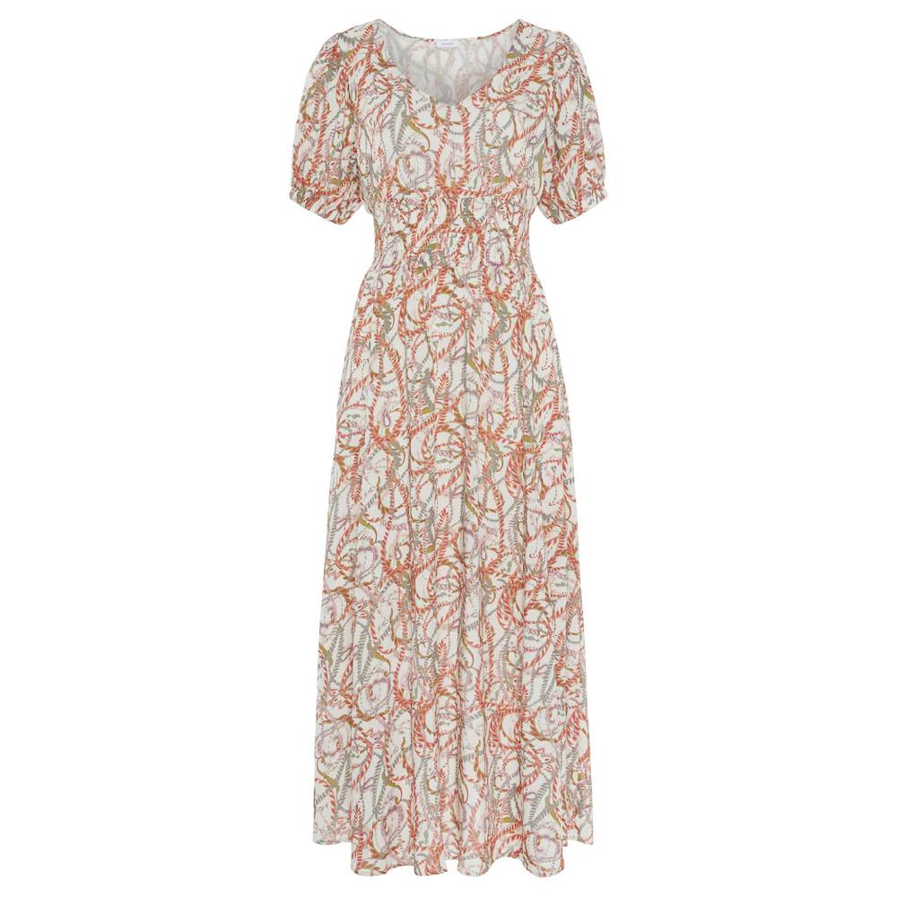 LASCANA Maxikleid mit Alloverdruck und V-Ausschnitt Sommerkleid Strandkleid Günstig kaufen