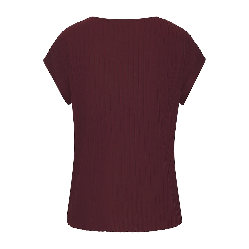 LASCANA Kurzarmshirt mit Biesenstruktur bügelfreies T-Shirt aus moderner Strukturware Flash Sale