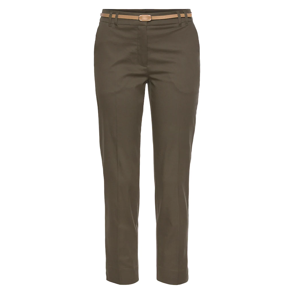 Vivance Chinohose (mit Gürtel in Lederoptik) in klassischer Basic-Form Stoffhose Business-Look Exklusivangebot