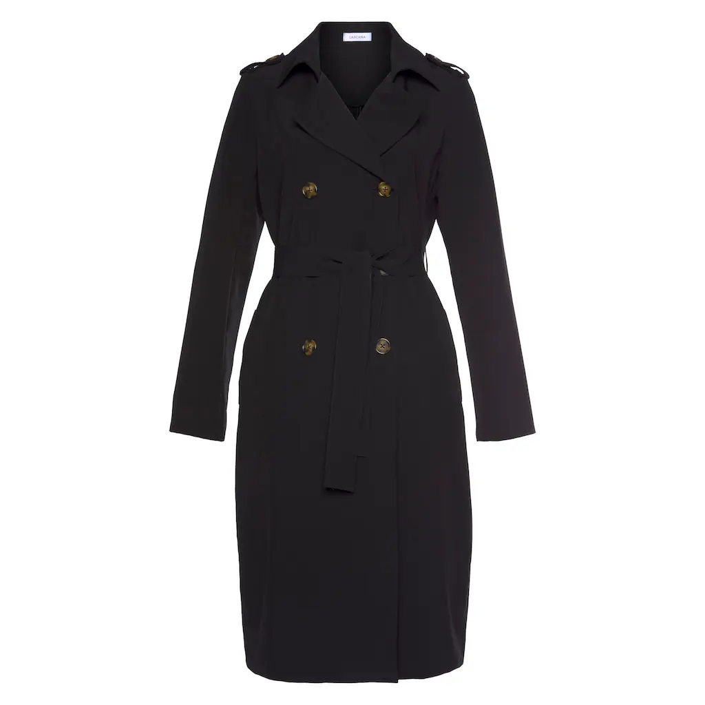 LASCANA Trenchcoat (mit Bindegürtel) zum Regulieren leichter Damenmantel ohne Futter casual-chic Valentinstagsangebot