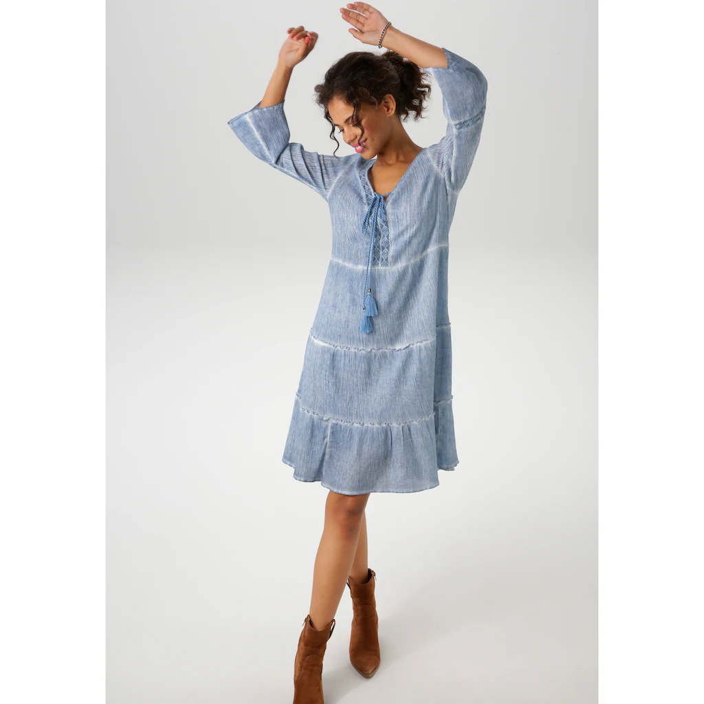 Aniston CASUAL Tunikakleid (mit Jersey-Unterkleid) mit aufwändiger Spitzenverzierung Zeitlich begrenztes Angebot