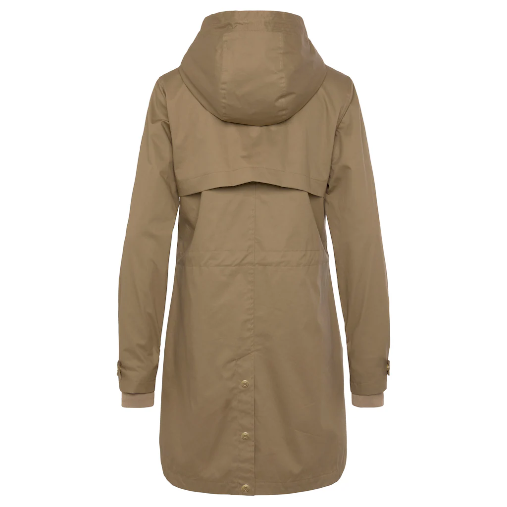 French Connection Outdoorjacke mit Kapuze Saumschlitz mit Druckknöpfen auf der Rückseite Begrenzte Freigabe